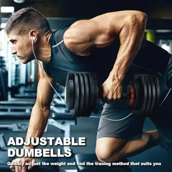 55LB Pair, Adjustable Weight Dumbbell Set with Non-slip Quick Adjust Swivel Handle, Dumbbell Home Gym Fitness Equipment for 4