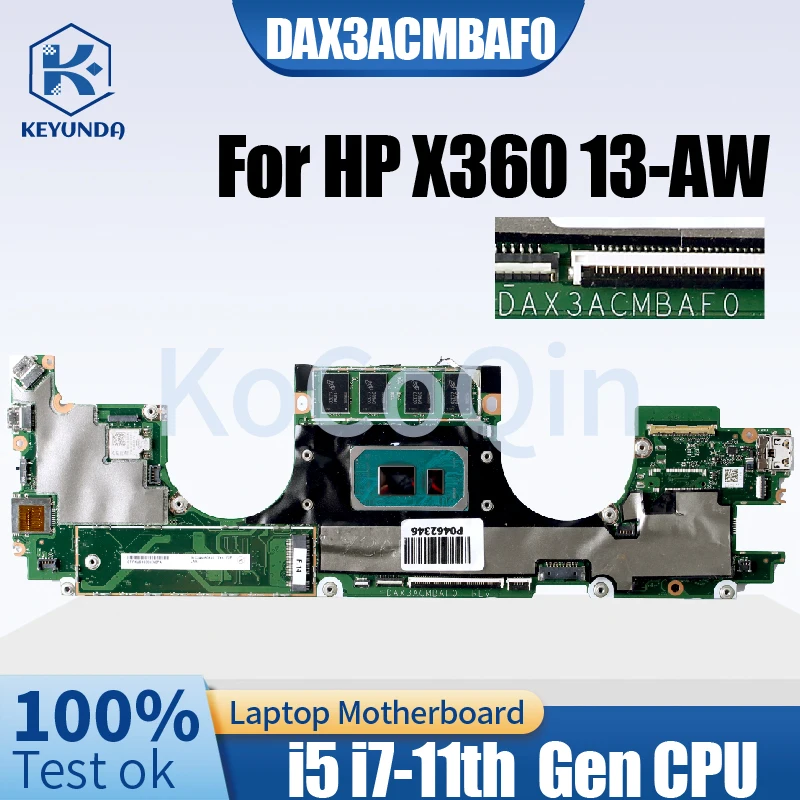 DAX3ACMBAF0 For HP X360 Spectre 13-AW Notebook Mainboard With RAM