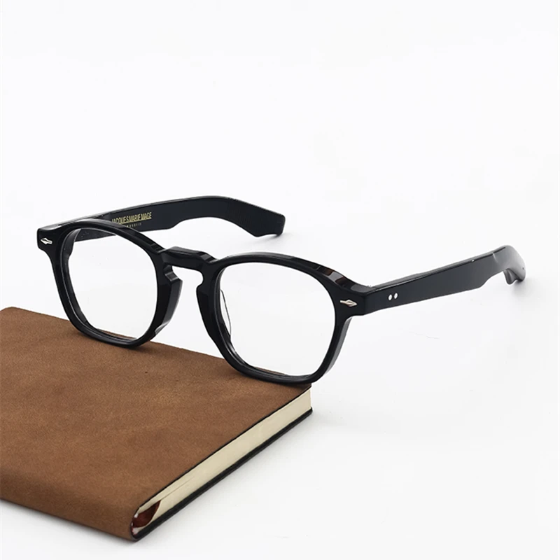 

Brand Design 8mm Thick Acetate Glasses Frame for Men Vintage Square Optical Eyeglasses Women Retro Myopia Prescription Eyewear
