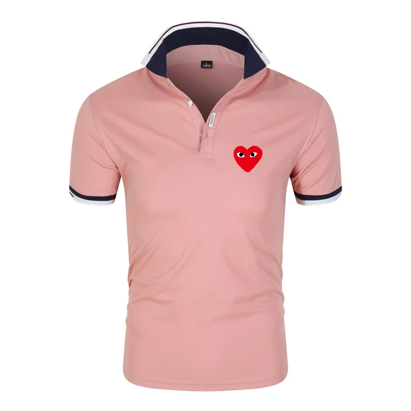 Men's polo shirt casual solid color 