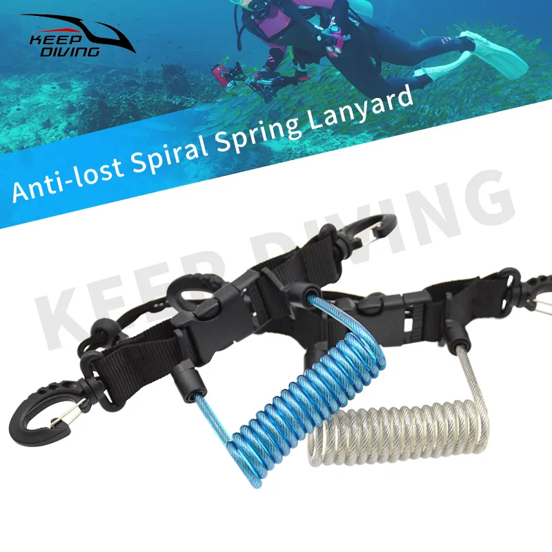 Scuba Diving Accessories Diving Lanyard Scuba Diving Camera Anti-lost Spiral Lanyard