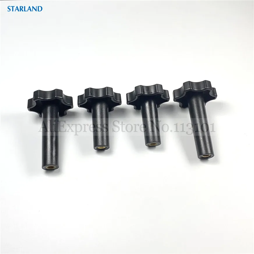 Four Black Tight Nuts Plastic Screw Nut New Fitting Parts For Soft Ice Cream Machine Accessories 2 Short 2 Long M8 M10 Optional 5