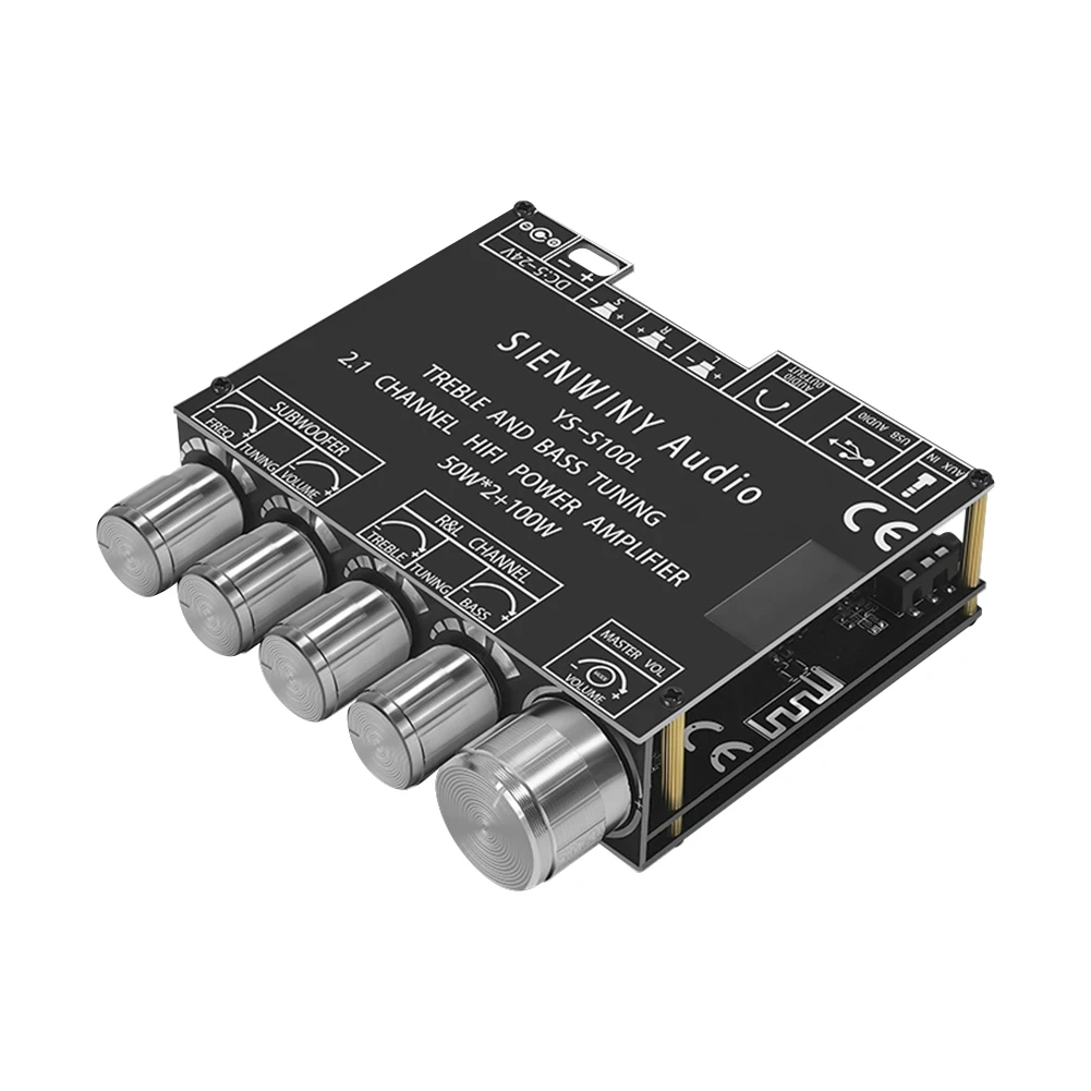 Audio Amplifier Board 2.1 3 Channel Audio Amplifier Module Bluetooth-compatible 5.1 CS8673E Amplifier Board DIY Home Audio Supports Phone APP Control