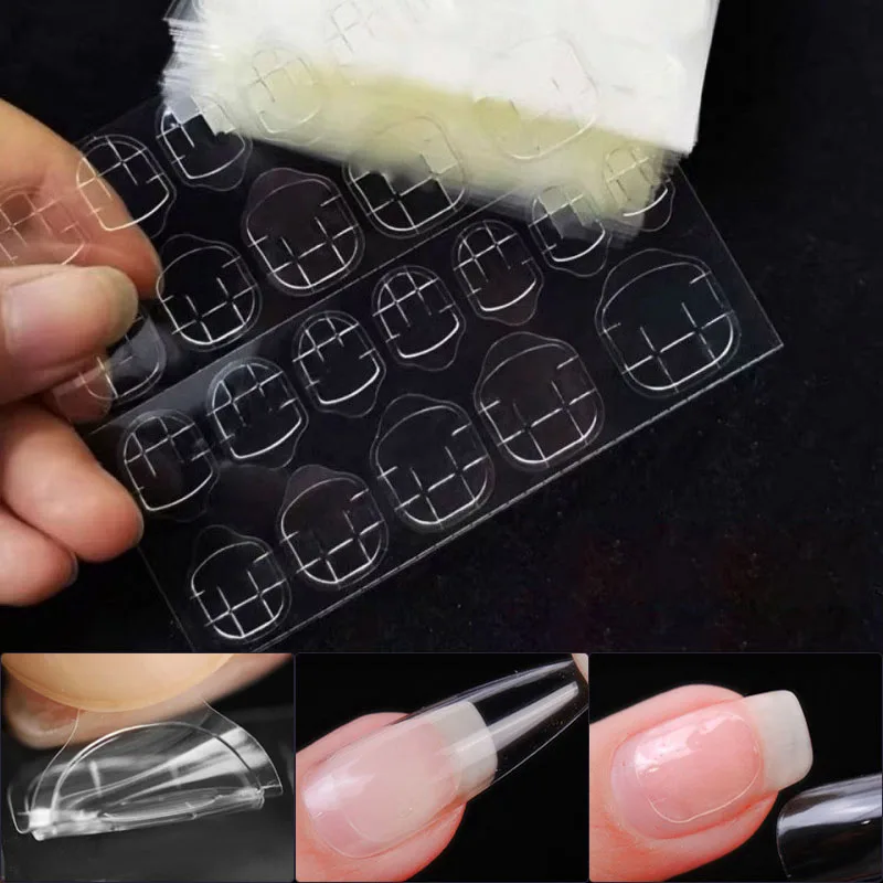 LULAA Transparent Adhesive Jelly Sticker Sticky Tape Double-sided Nail Glue For False Nails Macure Tool Nail Accessories