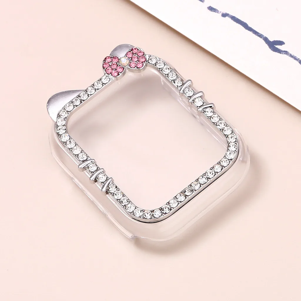Bling Diamond Protective Cover Case for Smartwatch - Hollow Hard PC Bumper Frame Shell