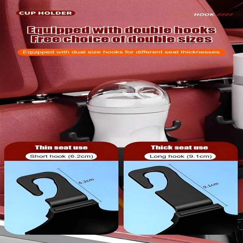 Car Seat Dual Hook Hanger Holder Rear Back Seat Double Hook Hanger