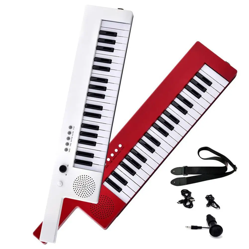 37 Keys Keyboard Piano Portable Kid Electronic Organ With Strap Stereo Musical Instrument Rechargeable For Professional Learning