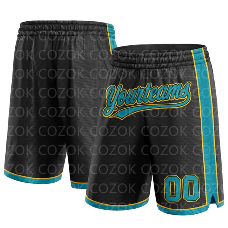 Custom Black Dark Authentic Basketball Shorts 3D Printed Men Shorts Your Name Mumber Quick Drying Beach Shorts