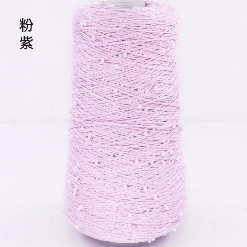 340g/묶음, 1000M 1.5MM 진주 광택 면사. 옷, 숄, 모자 등을 직접 뜨개질하는 것. 6가닥 실크 원사, 양모