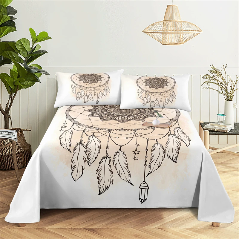 Dream Catcher Bedding Sheet Home Digital Printing Polyester Bed Flat