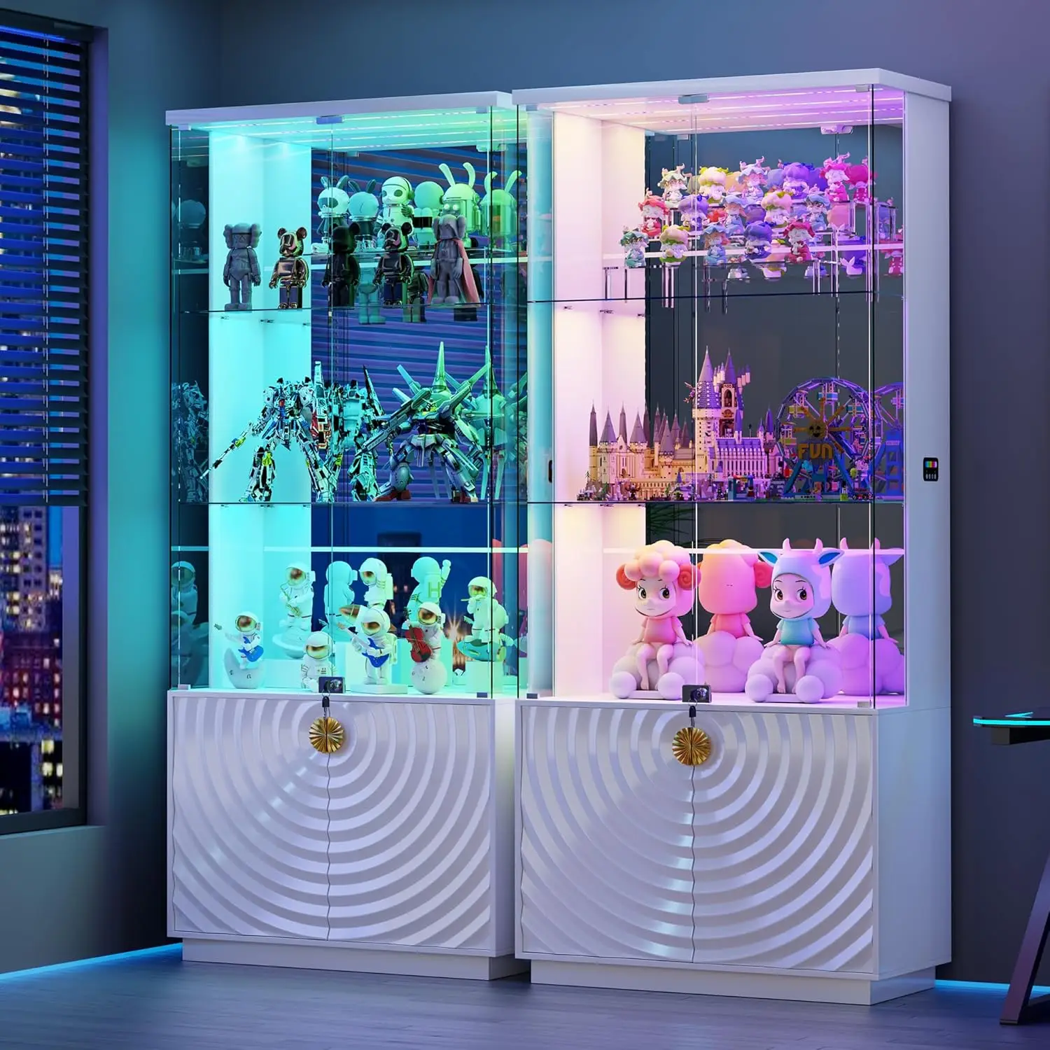 LED Glass Display Curio Cabinet 3