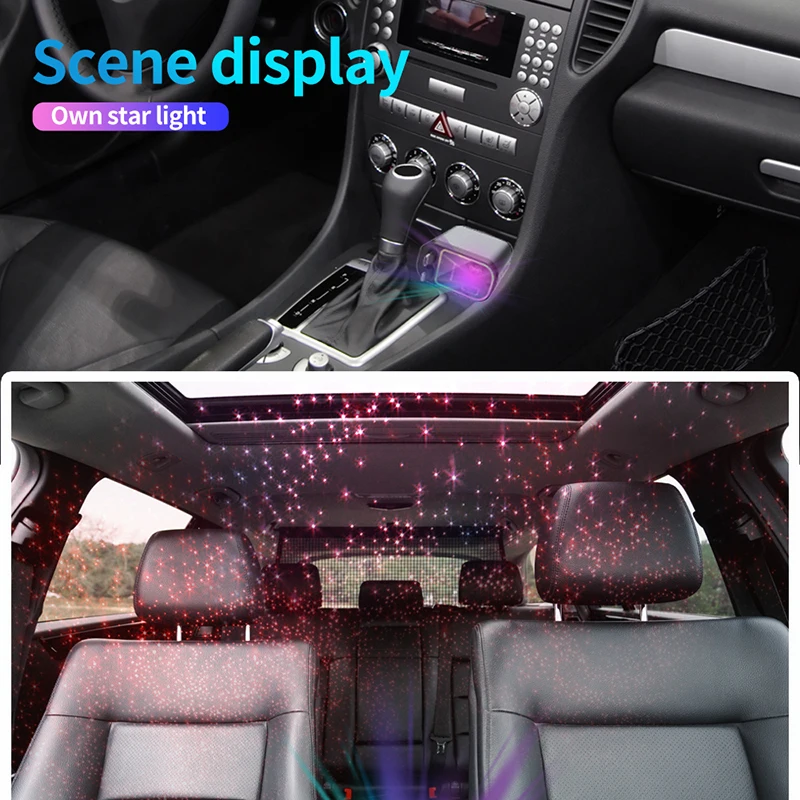 120W Metal Shell Car cigarette Lighter Charger 4-in-1,Starry Projector Dual 80cm Cables & Fast Charger Ports 180&deg; Rotating