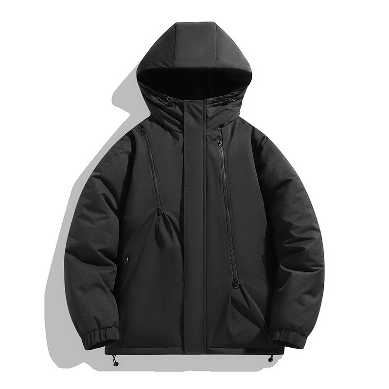 

New Men's Padded Thickened Windproof Warm Rushing Cotton Jacket Fashion Trend Outdoor Sports Mountain System Jacket