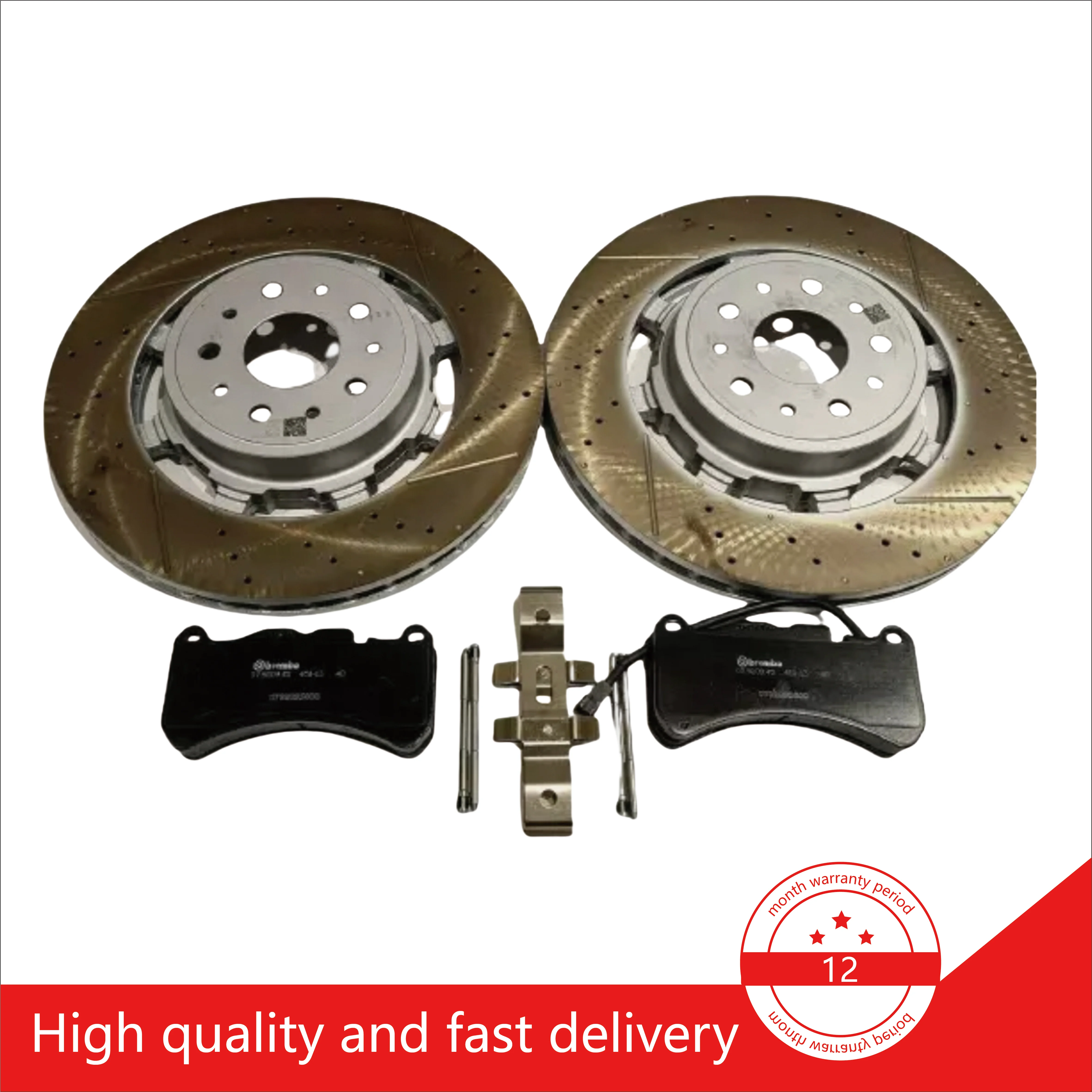 For Maserati Granturismo GT & Quattroporte Front Brake Pads & Rotors 2315318 673010328 673012044 980139070