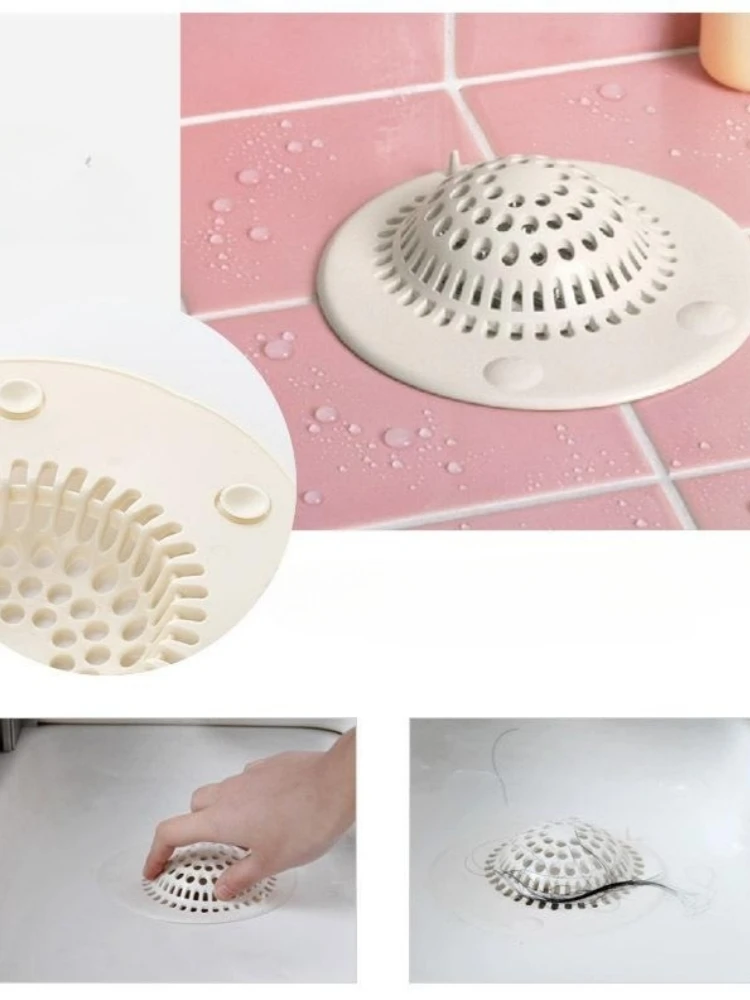 Shower Floor Drain Hair Stopper Catcher Kitchen Sink Plug Anti-blocking Bathtub Strainer Sewer Outfall Filter Bathroom Supplies