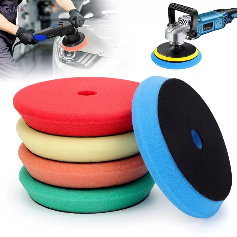5Pcs ing Sponge Pads 6" Cutting Polishing Pad Kit Car Polisher 150mm Household Polish Tools Replacement Accessories