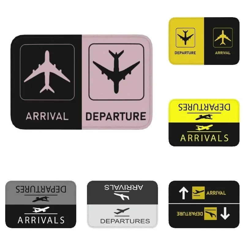 

Personalized Plane Arrivals And Departures Doormat Mat Anti-Slip Plane Aviation Airplane Kitchen Bath Garden Rug Carpet 40*60cm