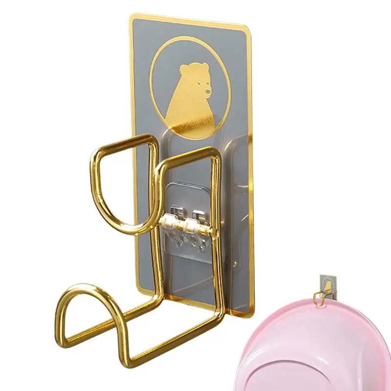 

Nail-free Washbasin Storage Rack Wall Mounted Washbasin Organizer For Bathroom Bathroom Easy To Use Non-Porous Washbasin Hook