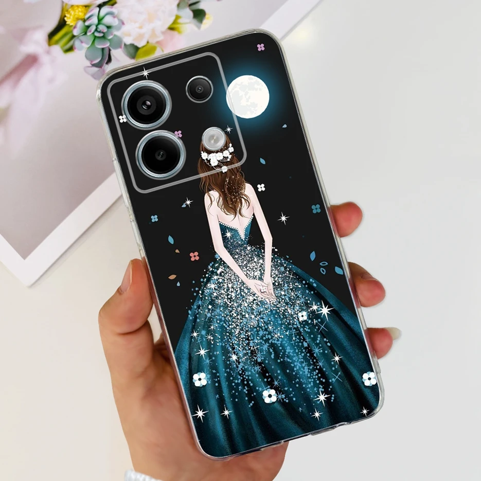 Chic Painted Clear Silicone Phone Case with Bumper Protection