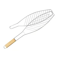 Grillades de poisson pour barbecue, panier à légumes, poignée pliante, antiadhésif, ustensiles de cuisine en plein air, grillades en maille 3