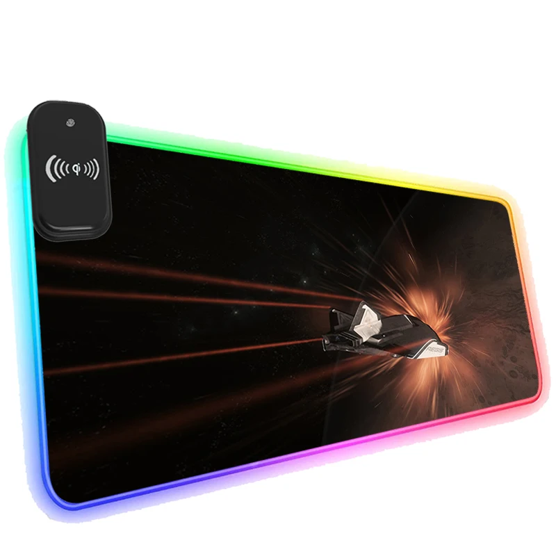 Wireless Charging Rgb Mouse Pad Led Gaming Star Citizen Computer Offices Desk Mat Cool Laptop Office Accessories Game Mats Rug