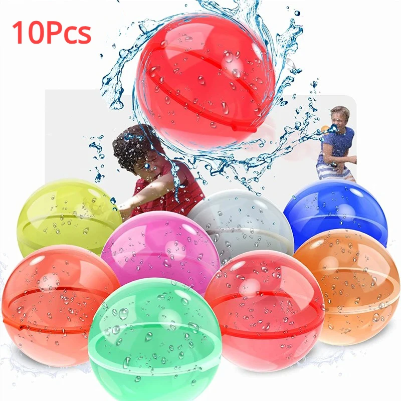 10Pcs reusable water balloons for kids adults outdoor activities kids pool beach bath toys water bomb for summer games