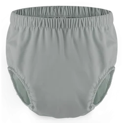 Waterproof Adult Reusable Diaper Pants - Leak - Proof Care and Swim Pants - XXL (Grey)