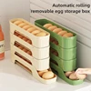 4Layers Fridge Egg Storage Box Automatic Rolling Eggs Holder Rack Ladder Style Refrigerator Eggs Dispenser Egg Organizer Holder 1
