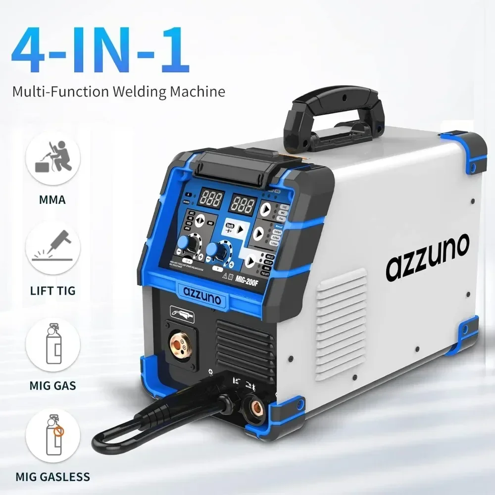 200A MIG Welder,Gas Gasless MIG Welding Machine, 110V/220V Dual Voltage multiprocess welder(Grey) 2