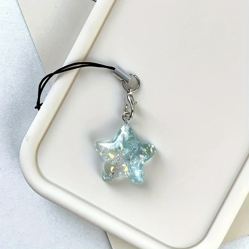 Shiny Star-Shaped Anti-Lost Lanyard with Pendant – Versatile Accessory for Phones, Bags, and Keys