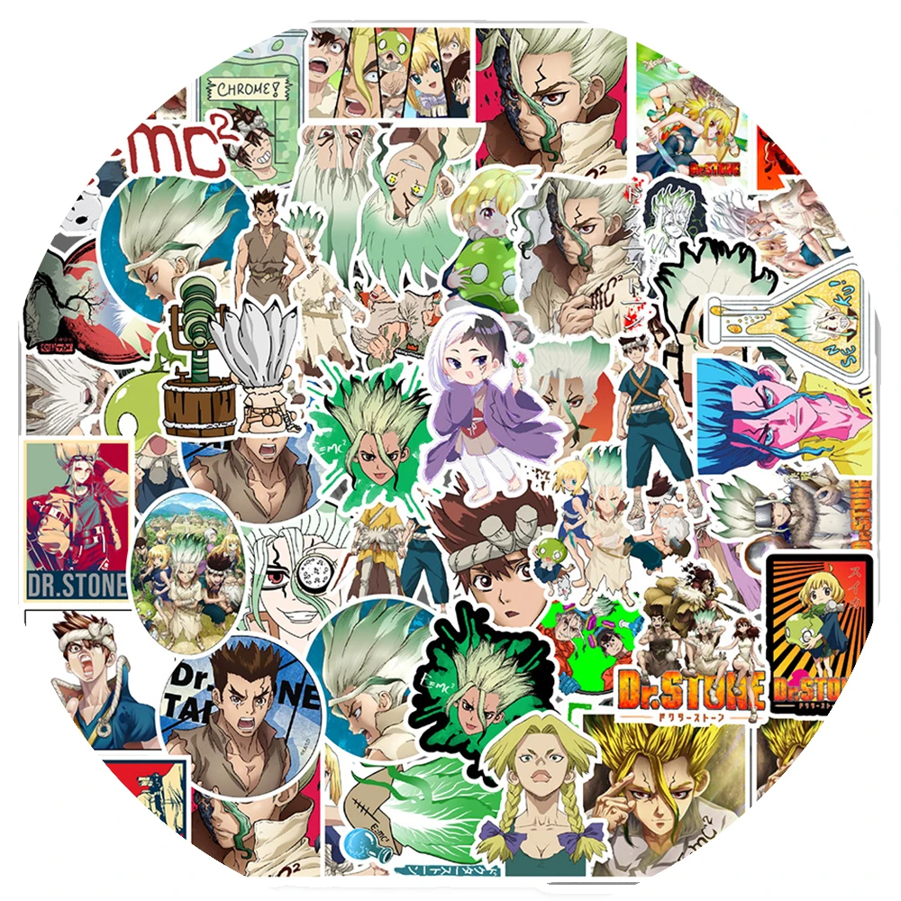 Ishigami Senkuu Dr Stone Stickers Cute Kohaku Cartoon Sticker Luggage Laptop Skateboard Phone Shishio Tsukasa Decal 10/30/50pcs cartoon stickers decorative stickers anime stickers
