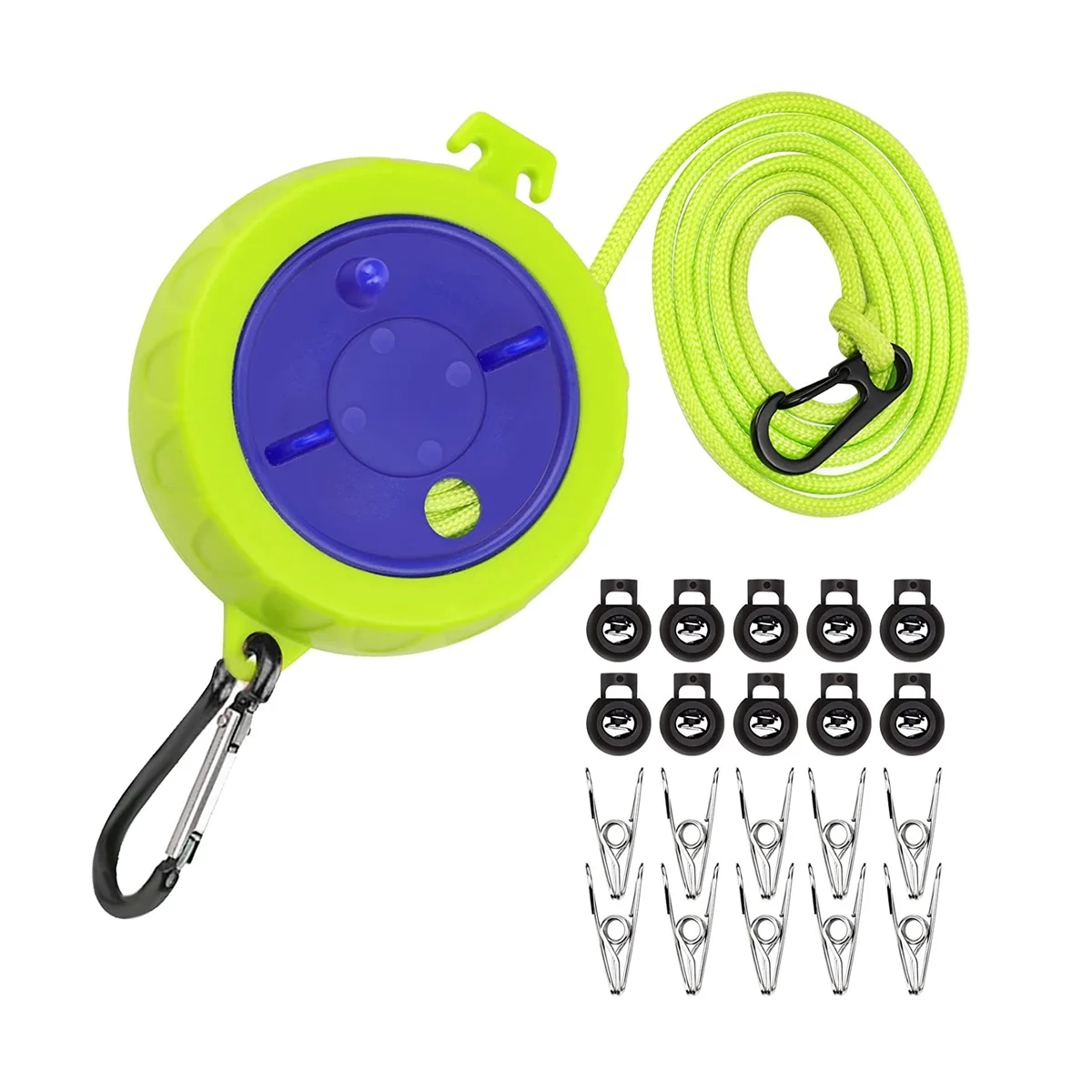 

Выдвижная веревка для одежды 10 м, портативная дорожная веревка для мойки с защитой от намотки, Регулируемая Веревка для мойки кемпинга