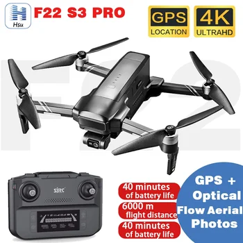 SJRC F22 S3 PRO Drone 4K Fotocamera GPS HD 5G WiFi FPV 3 Assi Gimbal EIS Quadcopter Brushless Professionale Con Cam RC Regalo Pieghevole