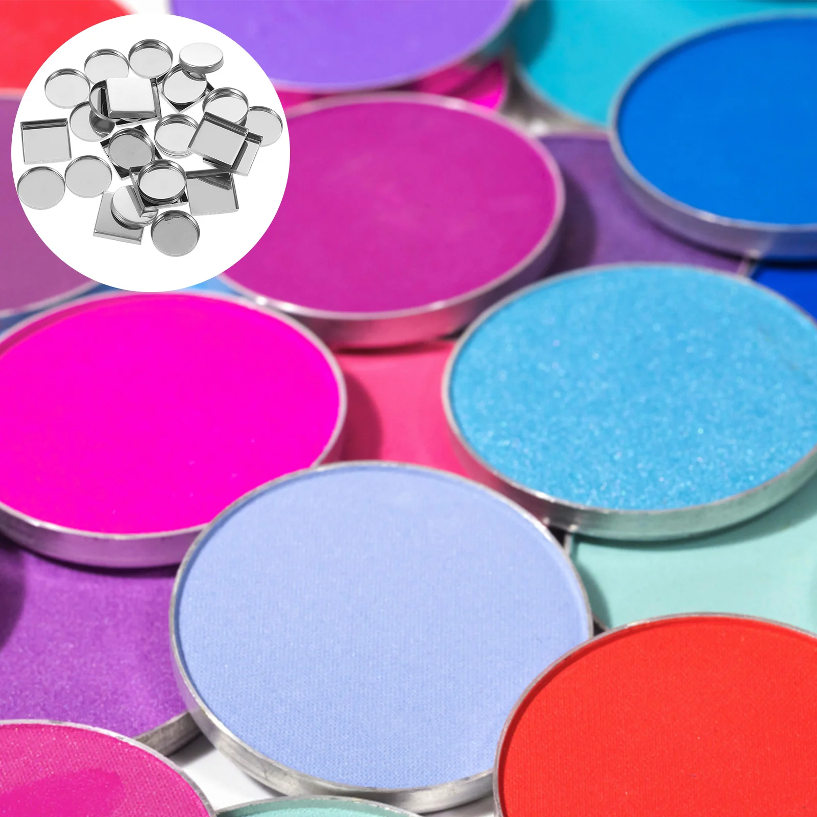 

30pcs Empty Metal Pan Empty Pan for Eyeshadow Palette Makeup Palette