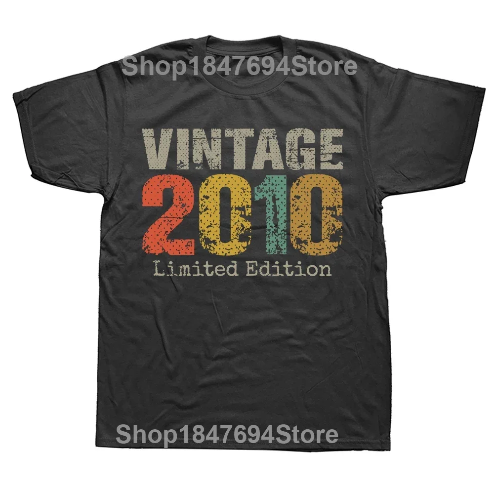 Neuheit 14 Jahre alt Vintage 2010 limitierte Auflage 14. T-Shirts Kurzarm Geburtstags geschenke Sommer Stil T-Shirt Herren bekleidung – Detail 2