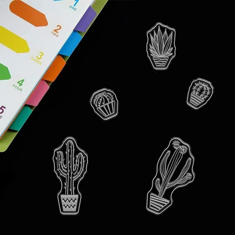 1pcs Cactus Clear Stamps Silicone Stamp Seal Card Making Decoration and DIY Scrapbooking 6.34 x 5.83 x 0.28 inches clear stamps clear rubber stamps