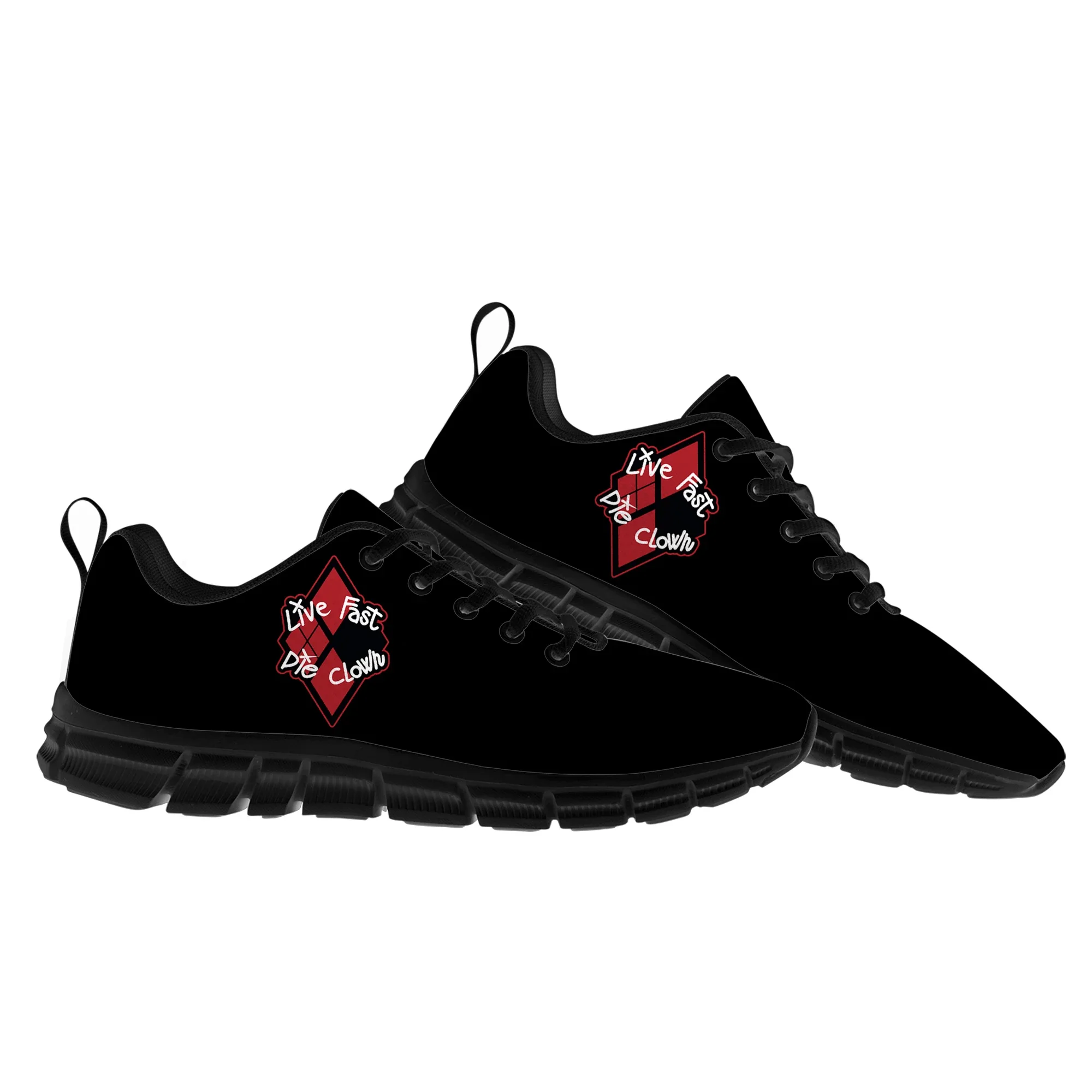 

Live Fast Die Clown Sports Shoes Men Womens Teenager Kids Children Customized Sneakers Casual Custom Made Shoe Couple Shoes