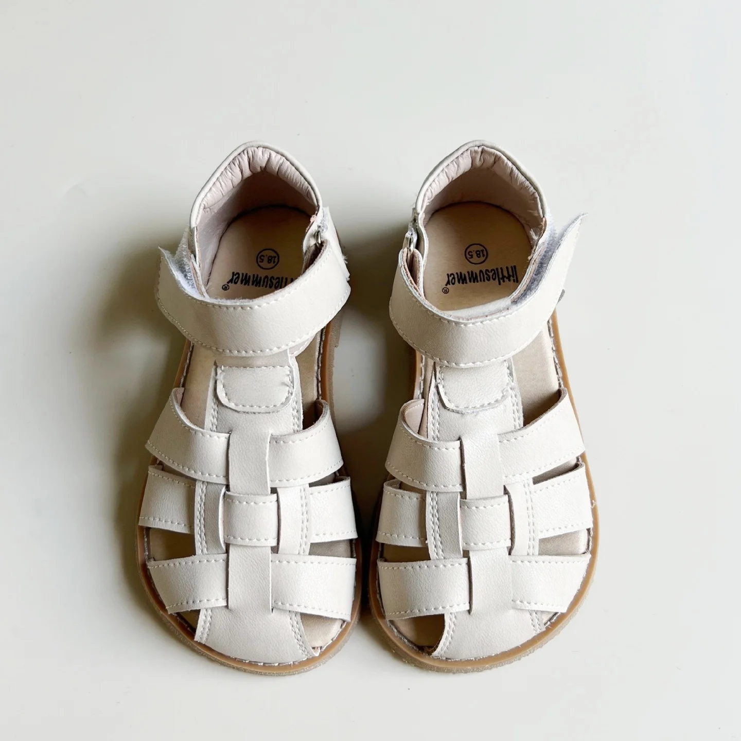 High quality Cowhide Summer Close toes Children's sports sandals Genuine Leather Birds Nest Baby Boys Shoes Girls Beach Sandals