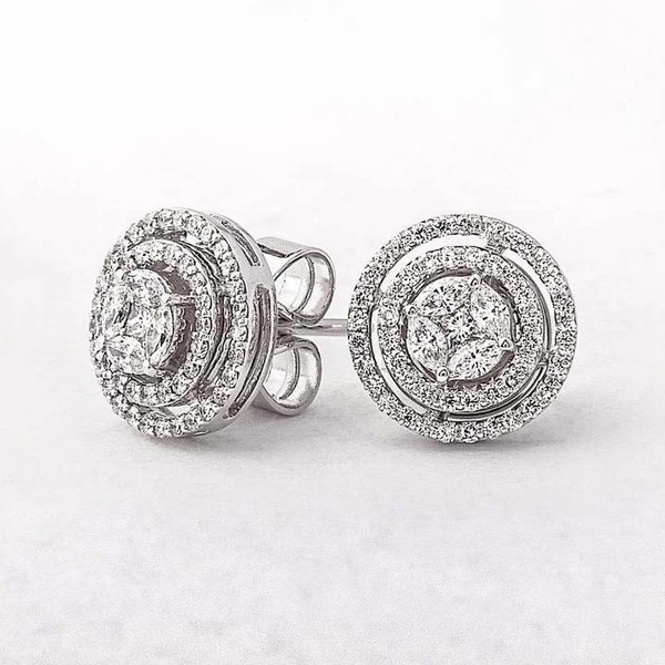 pendientes mujer plata 925 tous niña redondos Pendientes de cúbica para Mujer, aretes pequeños, accesorios populares, diseño de lujo, boda| - AliExpress