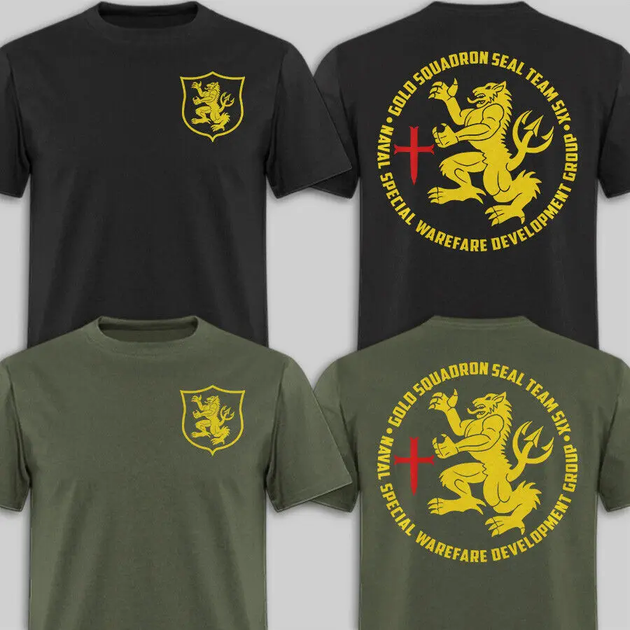 

NSWDG Devgru Gold Squadron Seal Team Six T-Shirt 100% Cotton O-Neck Summer Short Sleeve Casual Mens T-shirt Size S-3XL