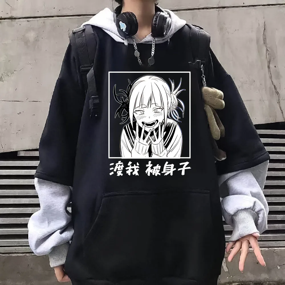 

My Hero Academia Hoodie Todoroki Sweatshirt Anime Printing Pullovers Mens Casual Hoody Bakugou Hoodies Patchwork Sleeves Clothes
