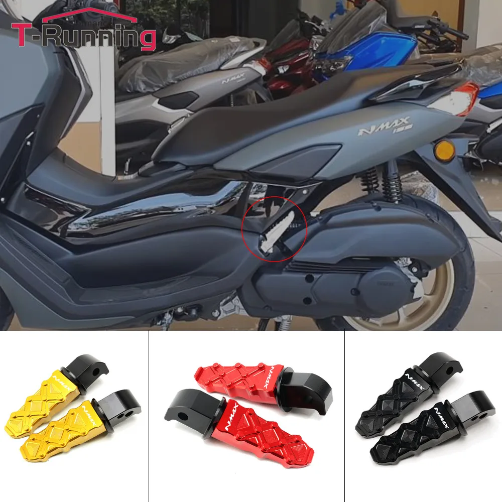 For YAMAHA NMAX155 nmax 155 NMAX 125 2015 -2018 2019 2020 2021 2022  Motorcycle Accessories CNC Rear Passenger Foot Peg Footrests