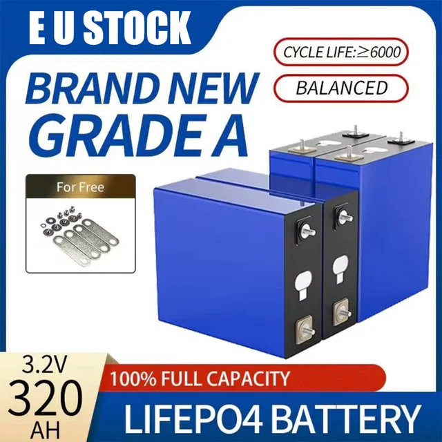 200AH Lifepo4 Batterie 3,2 V Lithium-Eisen Phosphat DIY Zelle 12V 24V 48V  Für RV Vans Camper EV Boote Yacht Golf Warenkorb - AliExpress