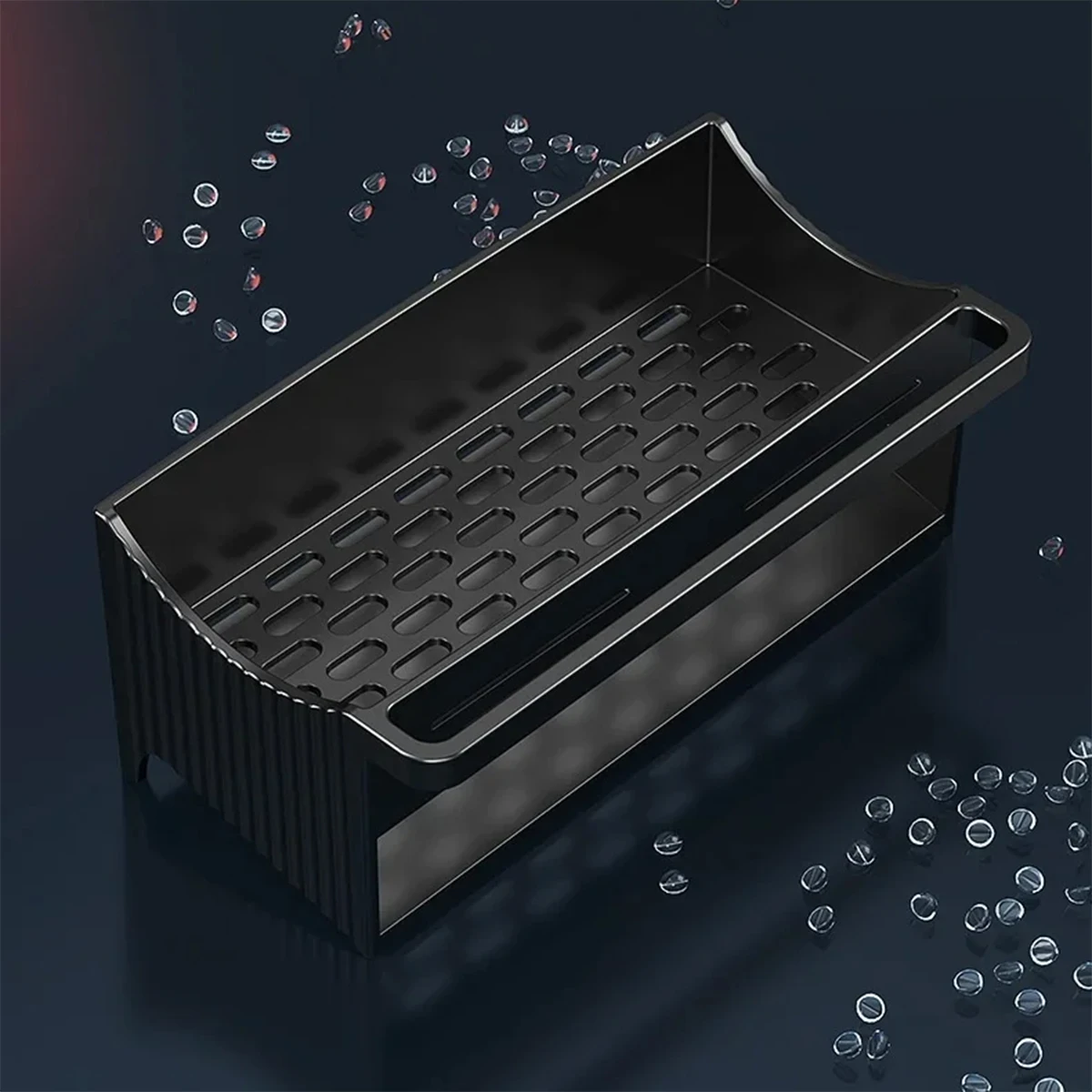 Kitchen Sink Rack With Self-draining Tray Sponge Rag Organizer Bathroom Cosmetic Facial Cleanser Holder Household Storage shelf