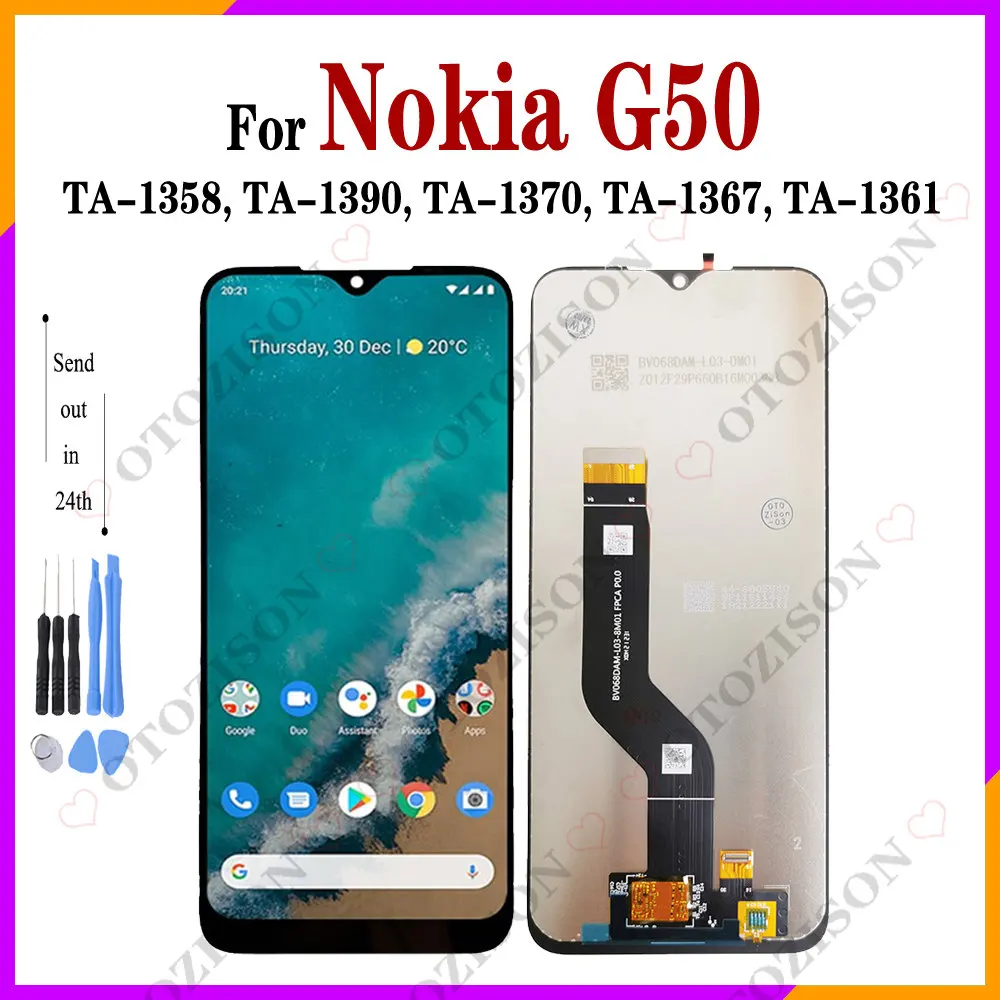 6.82" LCD Display For Nokia G50 Screen TA 1358 TA 1390 TA 1370 TA 1367