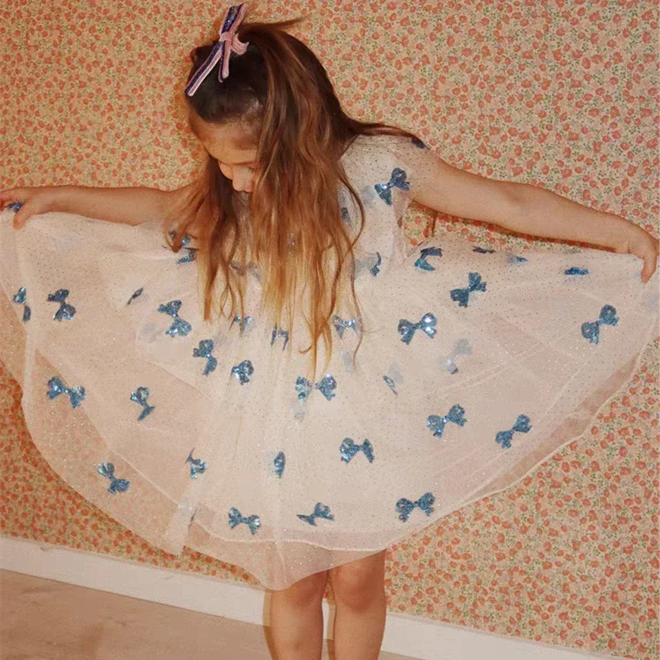 Girls Carnival Party Princess Dress KS Baby Girl Christmas Mesh Pretty Sequin Dresses Kids Cute Skirt Children Voile Dress girls dress princess costume kids clothes