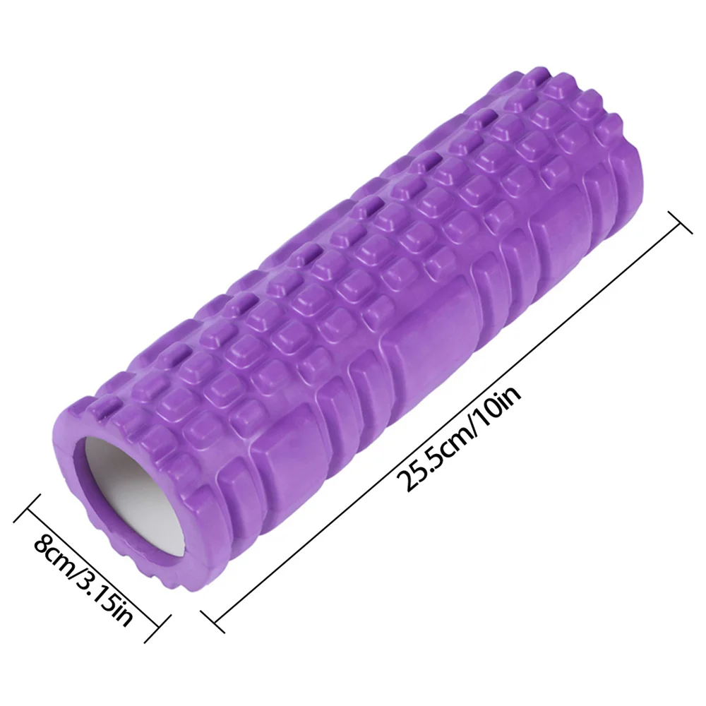Yoga Brick 25.5cm Yoga Column Gym Fitness Pilates Foam Roller Exercise Back Massage Roller Home Fitness Equipment