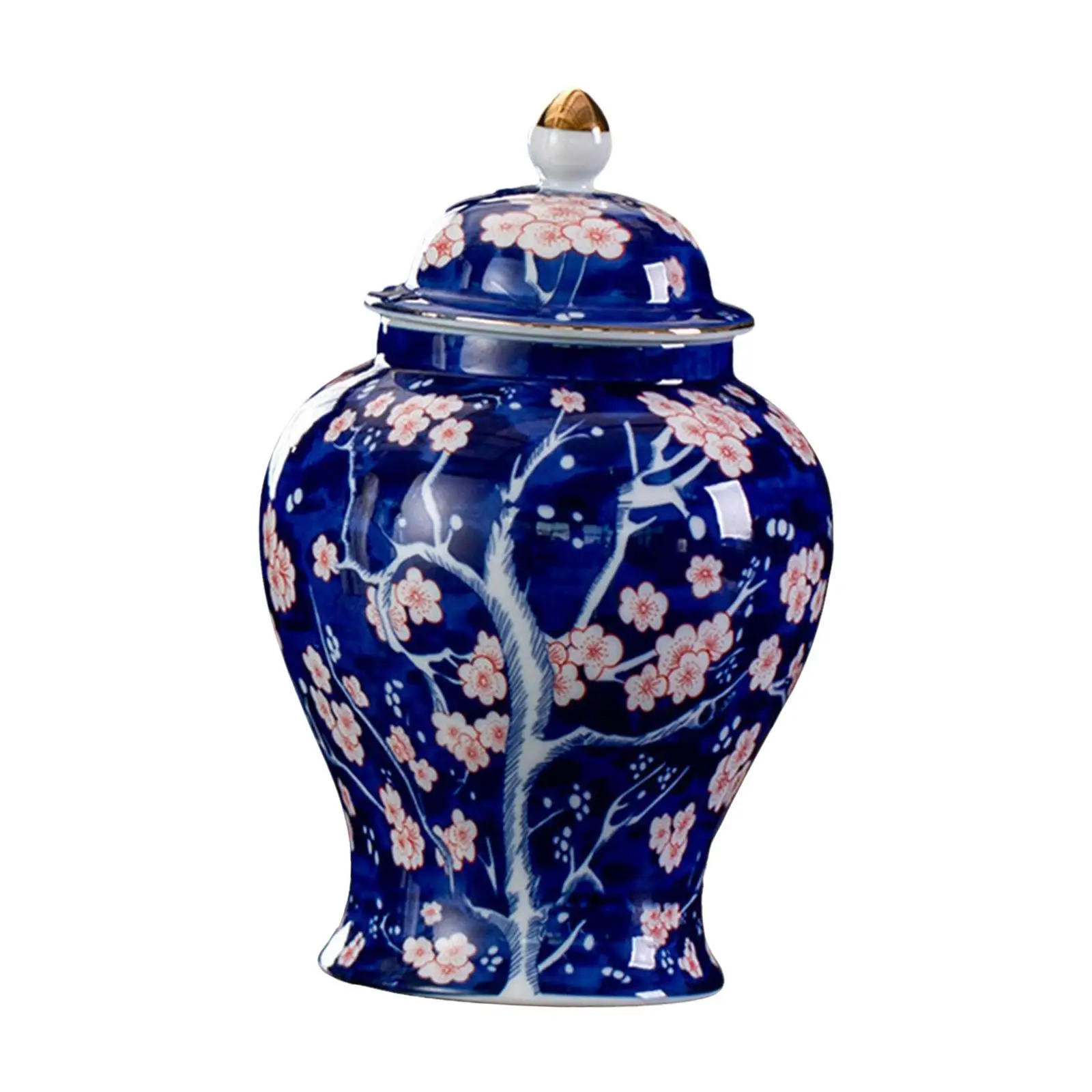 Ginger Jar Tea Container Floral Arrangement Chinese Traditional Ceramic Vase