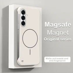 Ultra Slim Frameless Magnetic Shockproof Case with Wireless Charging Compatibility - Galaxy S23 Ultra (White)