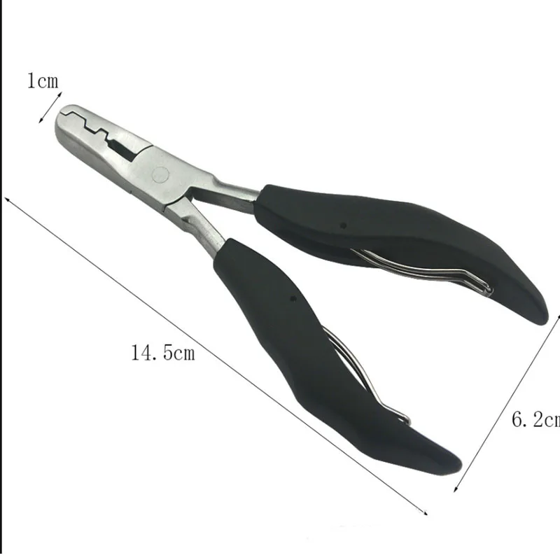 1Pc 2 in 1 Flat Shape Plier 3mm and 5mm Small Grooves For Pre-Bonded Hair Extension Clamp hair extension pliers